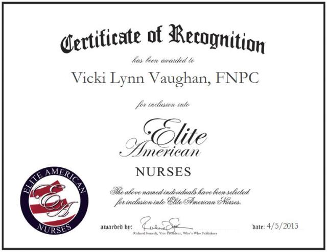Vicki Lynn Vaughan, FNPC